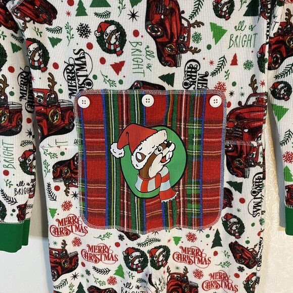 Buc-ees YOUTH MEDIUM Christmas One Piece Pajamas - Picture 9 of 11